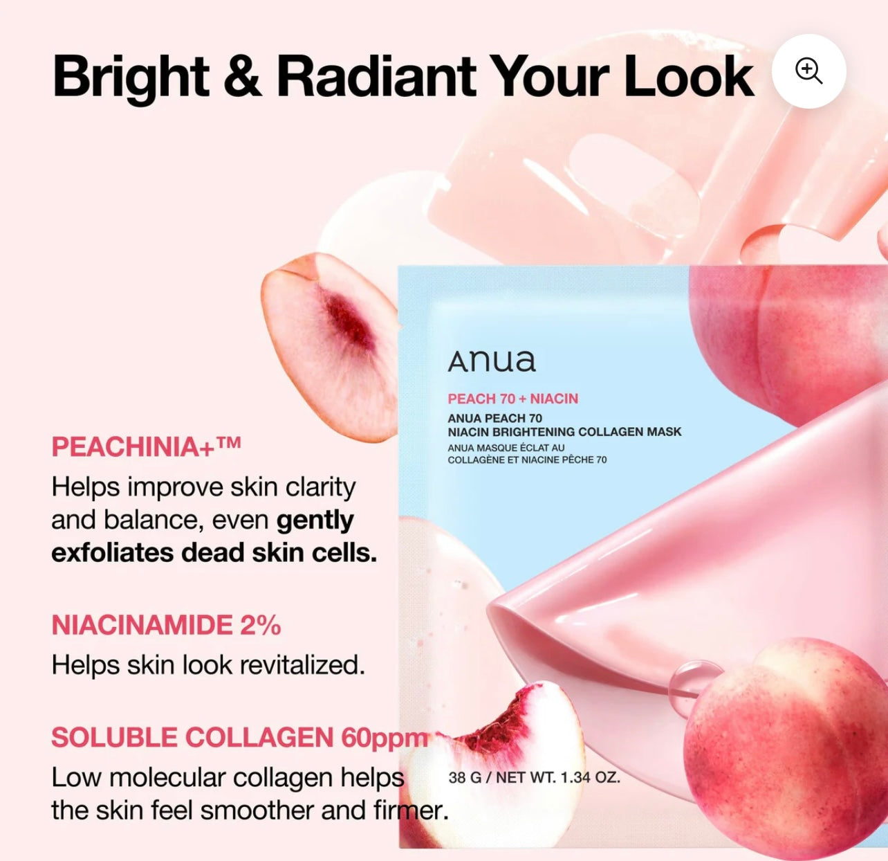Anua Peach 70+ Niacin Serum Mask