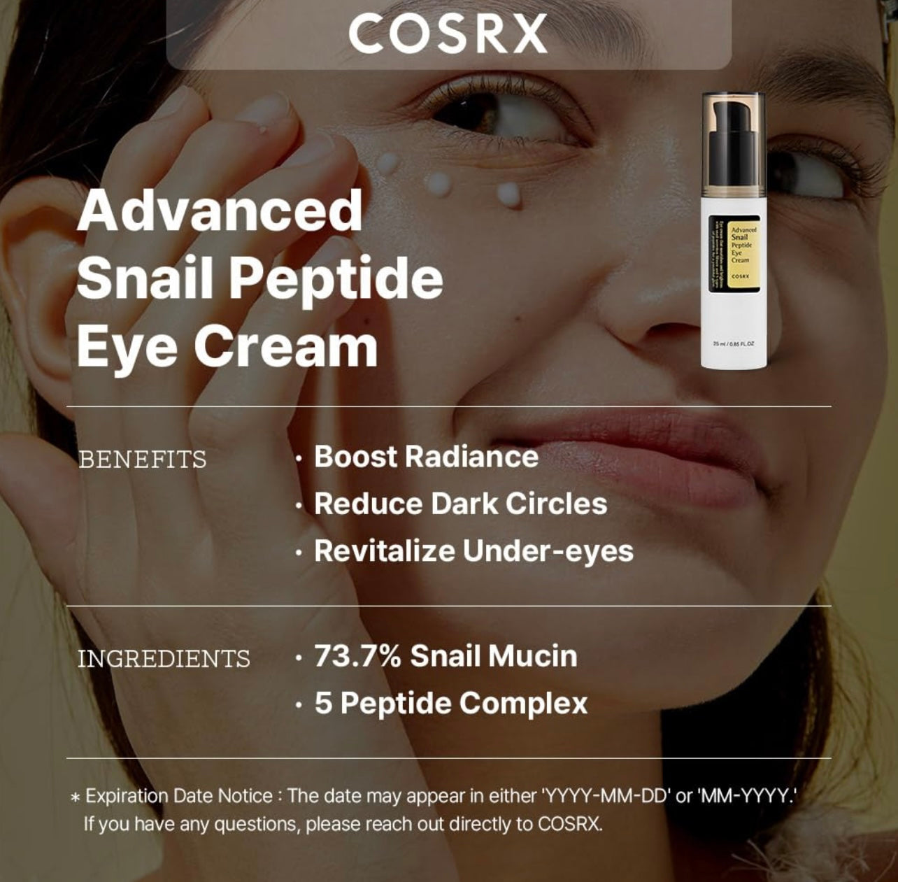 Cosrx Eye Cream Advanced Snail Peptide